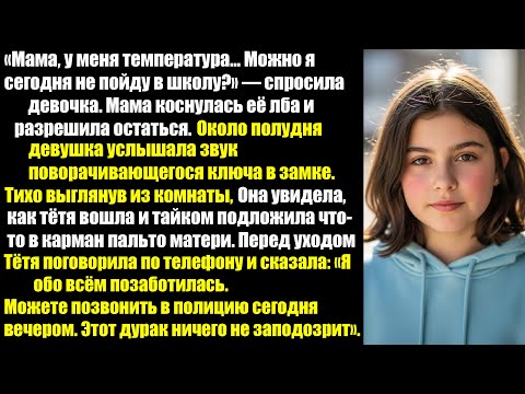 Видео: Девочка притворилась больной и заметила, как тётя что-то прячет в мамином пальто. Вечером — полиция.