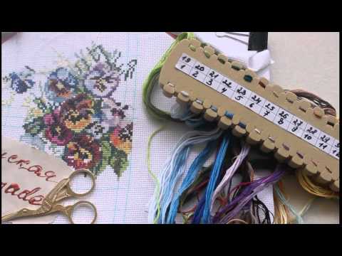 Видео: Вышивка крестиком. Цветы лета. Чудесная игла.  1-ый этап. 03.11.2015