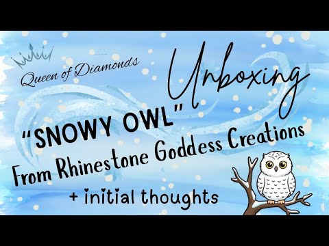 Видео: Распаковка Rhinestone Goddess Creations «Snowy Owl»