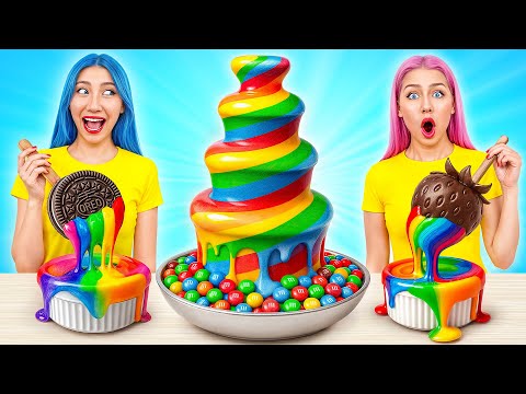 Видео: Шоколадный Фонтан Челлендж | Фантастические Лайфхаки с Едой c Super Hyper DO