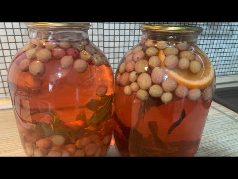 Видео: Компот МАХИТО из крыжовника! Мята и лимон! Апельсин и базилик!