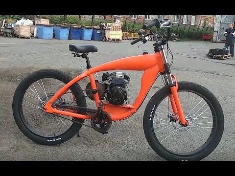 Видео: Велосипед AIR 26х3,0" с веломотором типа LIFAN 150F (4х тактный)