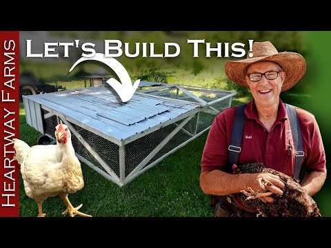 Видео: Строим куриный трактор Джоэла Салатина для нашей мясной птицы.