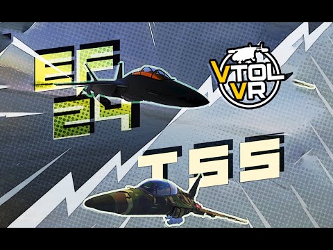 Видео: VTOL VR // Oculus Quest 2 // EF-24G Mischief и T-55 Tyro: смотр кабин + управление глушилкой