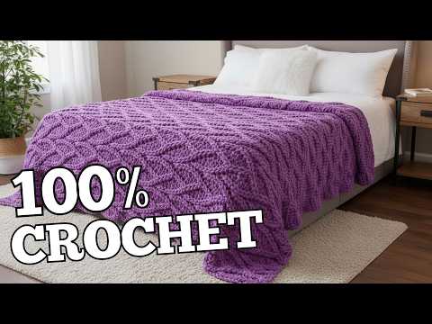 Видео: 🔥 Простой и красивый узор бриошь крючком | Полное пошаговое руководство