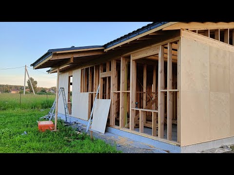 Видео: обшивка каркаса фанерой