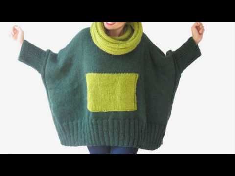 Видео: Вязаные пончо и накидки для дам.