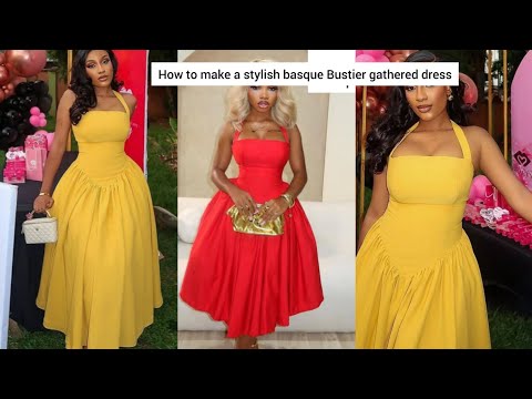 Видео: КАК СШИТЬ ПРОСТОЕ ПЛАТЬЕ-БЮСТЬЕ С БАСКОЙ И СБОРКОЙ #как #вирусно