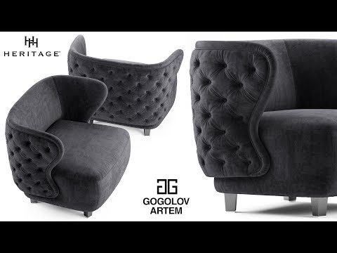 Видео: №52. Chair modeling " Heritage ANNABELLE " в 3d max.