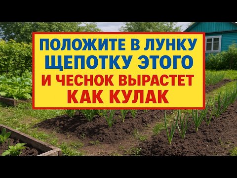 Видео: Кладу в грядку к чесноку три "витаминки" - и головки вырастают как кулак: забудьте про навоз!