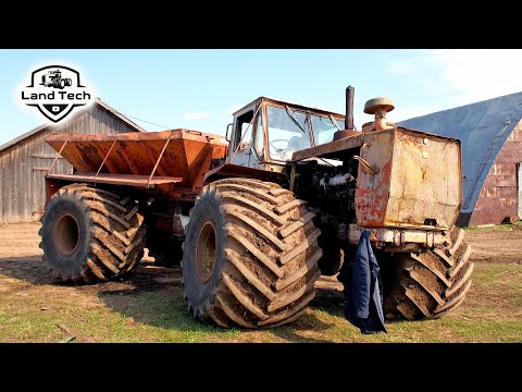 Видео: Редкая Советская машина ЭСВМ-7 с разбрасывателем удобрений АМП-5 в рабочем состоянии! Обзор 2022!