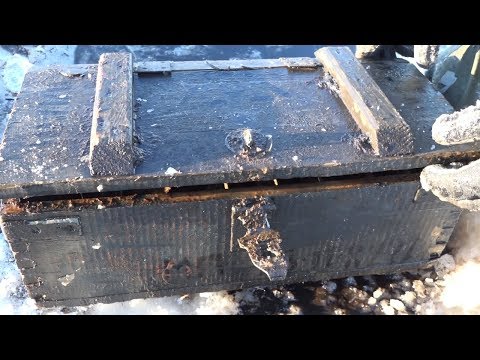 Видео: Ящики с оружием и боеприпасами прямо подо льдом! Находки на металлоискатель  // Юрий Гагарин