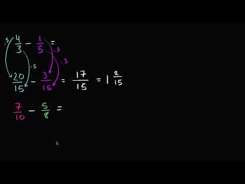 Видео: Изваждане на дроби с различни знаменатели