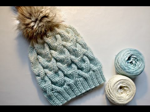 Видео: Шапка с косами и градиентом. Мастер-класс.