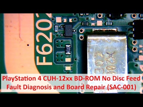 Видео: Ремонт PS4 CUH-12xx BD-ROM: нет подачи диска (SAC-001) - SU-42118-6