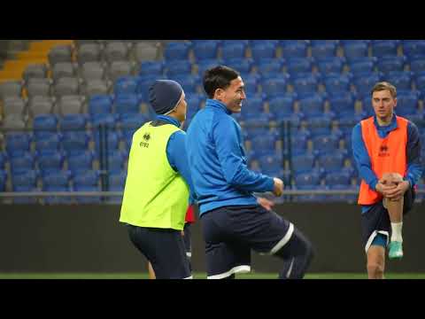 Видео: Ойын алды жаттығу | Қазақстан – Бельгия | Астана Арена 