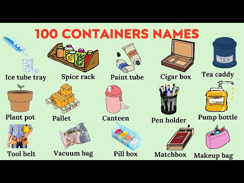 Видео: Урок 262: Словарь по 100 типам контейнеров | Эффективное изучение английского языка