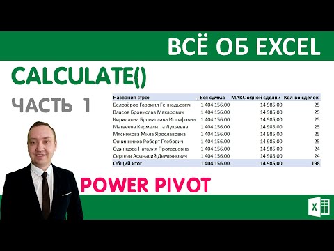 Видео: Power Pivot.Функция CALCULATE()