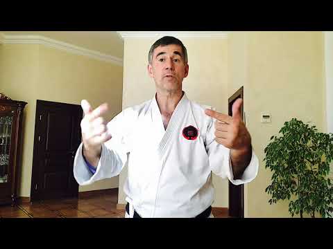 Видео: Упражнение для «двуручной» работы в ближнем бою в Годзю рю каратэ