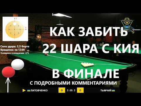 Видео: Как забить 22 шара с кия в финале на  Lviv Open