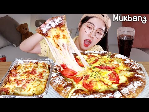 Видео: 🍕сыр Пицца и трюфель Пицца Пицца:) ▶Cheese Pizza & PastaㅣREAL SOUNDㅣASMR MUKBANGㅣEATING SOUND!