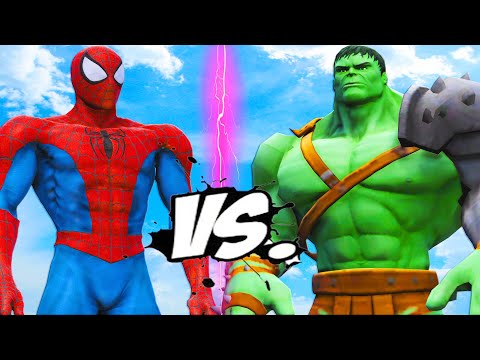 Видео: человек-паук против гладиатора халк - эпическая битва супергероев