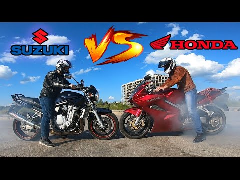 Видео: Заруба#4 Honda VFR 800 VS Suzuki Bandit 1250