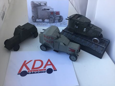 Видео: РуссоБалт D24/40 бронеавтомобиль KDA-studio 1:43 scale