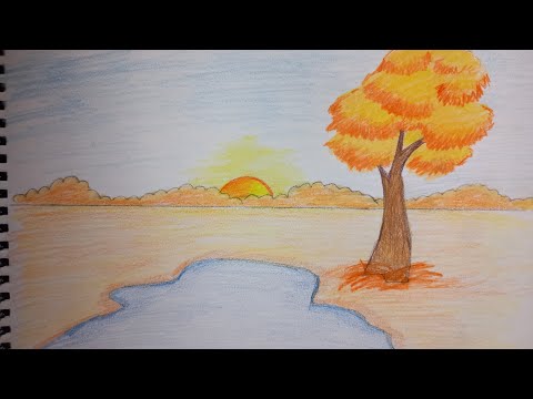 Видео: Как нарисовать осень легко и просто
