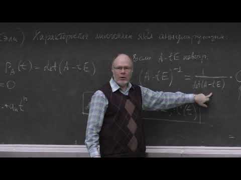 Видео: Мануйлов В. М. - Линейная алгебра и геометрия - 16. Теорема Гамильтона - Кэли