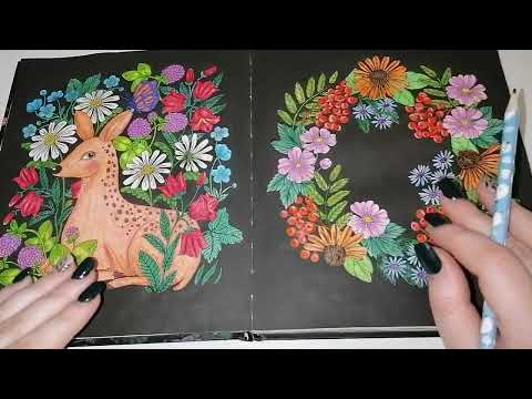 Видео: Законченная раскраска. Мария Тролле. "Сумеречный сад".