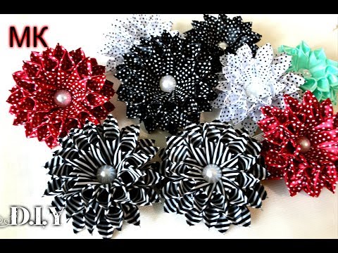 Видео: Школьные бантики/Полосатики из ленты 2.5 см/Wonderful School Ribbon Bows