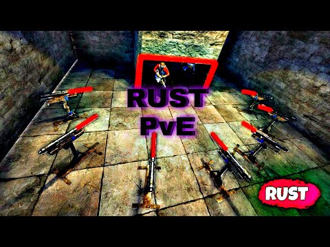 Видео: RUST PVE #16 дуэль с гантрапом в раст пве