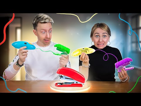 Видео: СНОВА В ШКОЛУ! Кто ЛУЧШЕ нарисует КАНЦЕЛЯРИЮ 3D РУЧКОЙ челлендж ! Back to School 2020 от Картонка