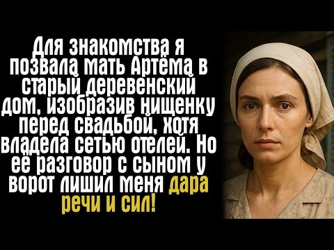 Видео: Для знакомства я позвала мать Артёма в старый деревенский дом, изобразив нищенку перед свадьбой...