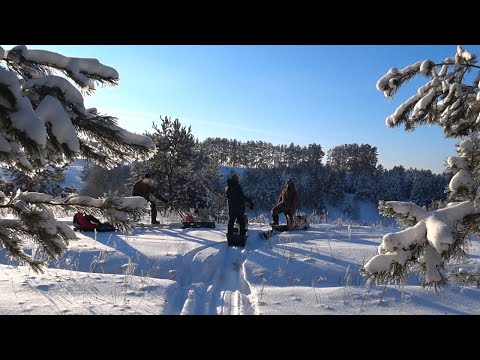 Видео: Мотобуксировщик Тягун. Пересечённая местность.