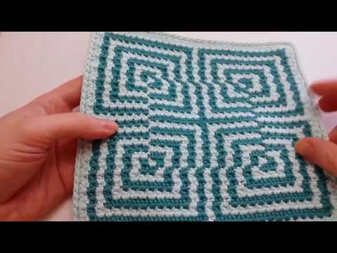 Видео: Двусторонний жаккард широкими столбиками.