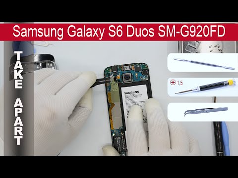 Видео: Как разобрать 📱 Samsung Galaxy S6 Duos SM-G920FD, разборка и ремонт