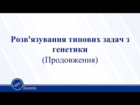 Видео: Розв'язування типових задач з генетики. Біологія 11 клас