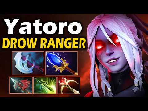 Видео: Яторо на Дровке, Выносит врагов за 3 тычки! - Yatoro Drow Ranger 7.37 ДОТА 2