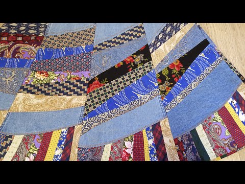 Видео: Шьем интересную юбку в стиле крейзи-квилт