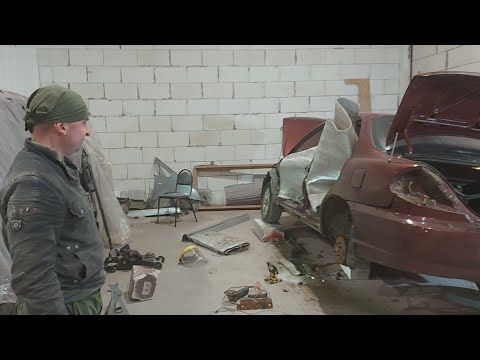 Видео: Замена порогов,задней арки на Киа Спектра.Ремонт усилителя и многое другое.