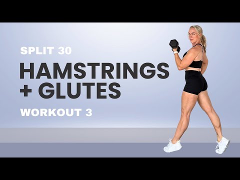 Видео: Сила ягодичных мышц и подколенных сухожилий | 30-минутная тренировка с гантелями