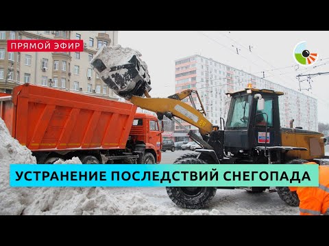 Видео: Устранение последствий снегопада в Москве