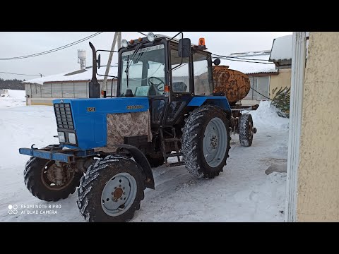 Видео: Работа на МТЗ-82.1 попал в снежный плен!