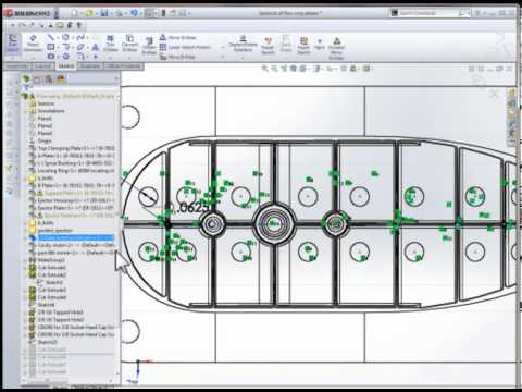 Видео: Инструментальный цех пресс-форма в СолидВоркс 1.2