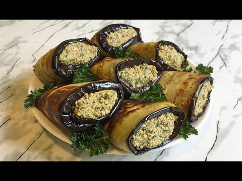 Видео: Баклажаны По-Грузински  Вкуснейшая Праздничная Закуска! / Рулетики из Баклажанов / Georgian Eggplant