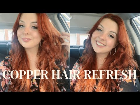 Видео: Как подкрасить корни волос медно-рыжего цвета (моя ежемесячная процедура окрашивания волос!)