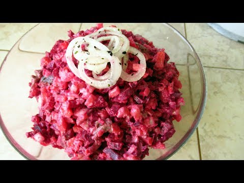 Видео: Салат ленивая селедка в шубе. Очень вкусный салат на раз, два, три.