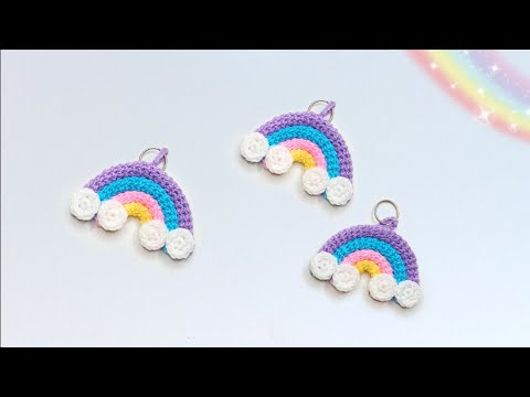 Видео: 🌈 Невероятно просто 🌈 Как вязать брелок РАДУГУ крючком из остатков пряжи.